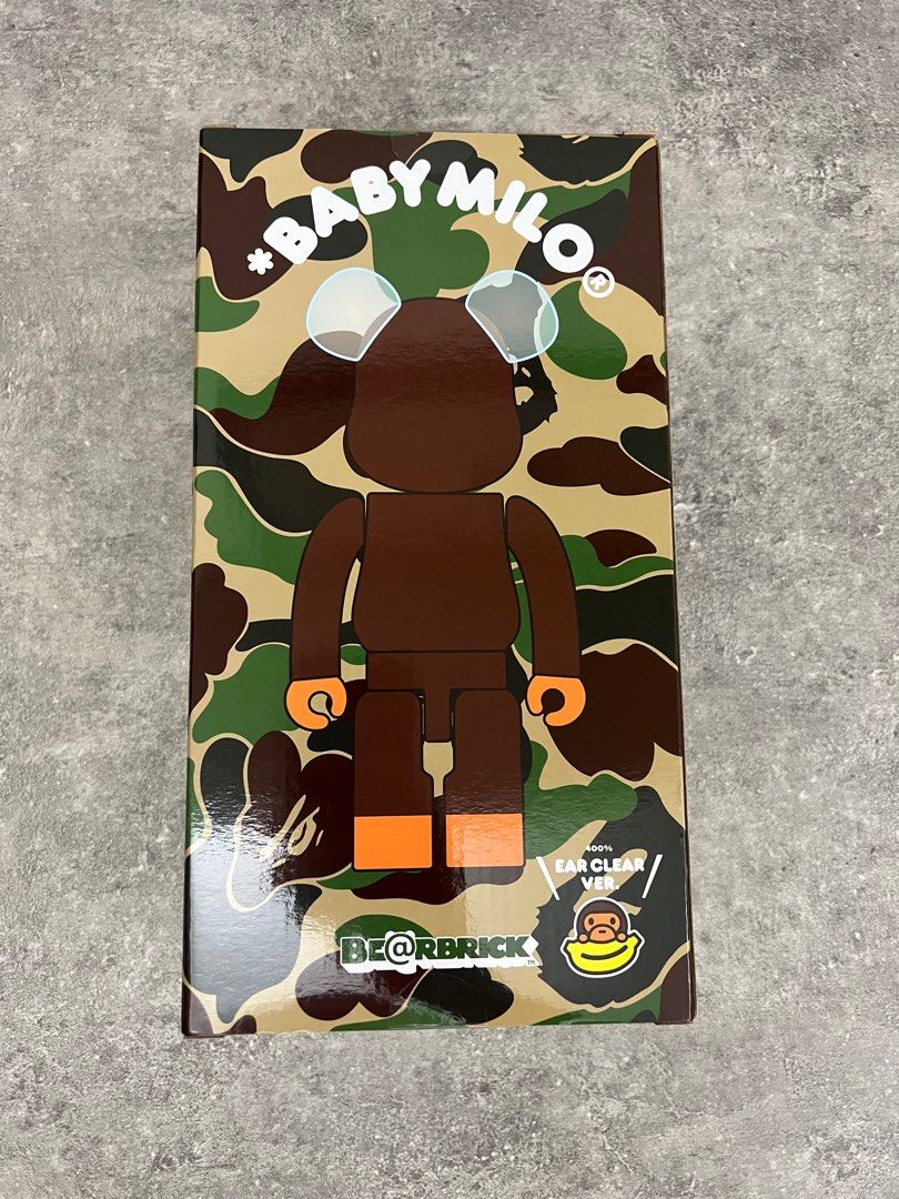 BE@RBRICK BABY MILO BAPE EAR CLEAR 猴子APE 庫柏力克熊400