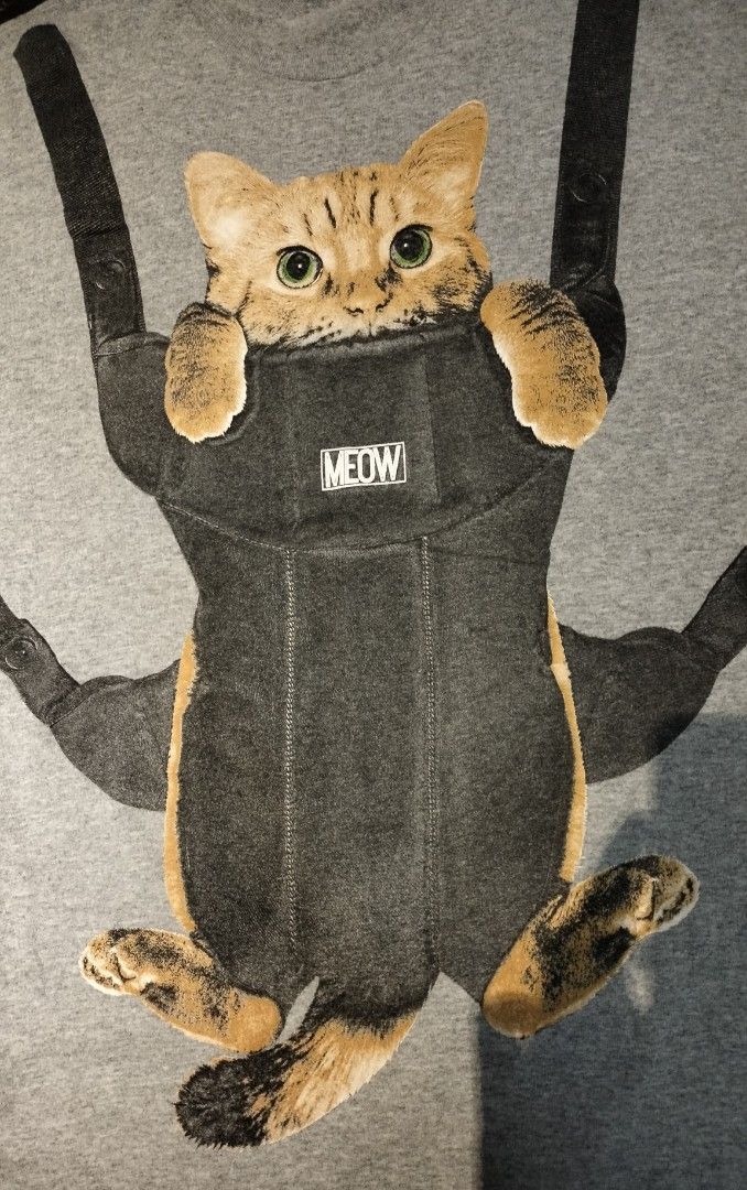 T shirt with hotsell cat in baby carrier