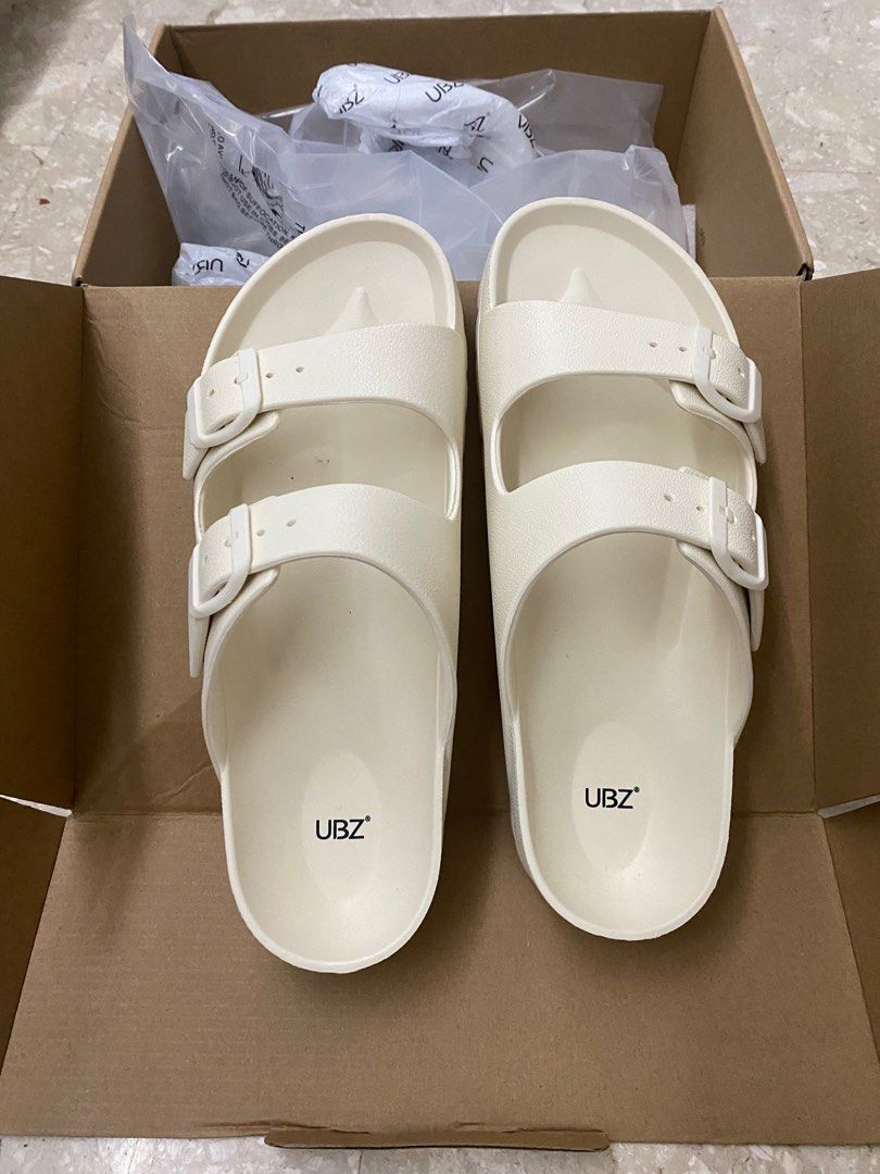 Birkenstock look alike slides slipper cream color
