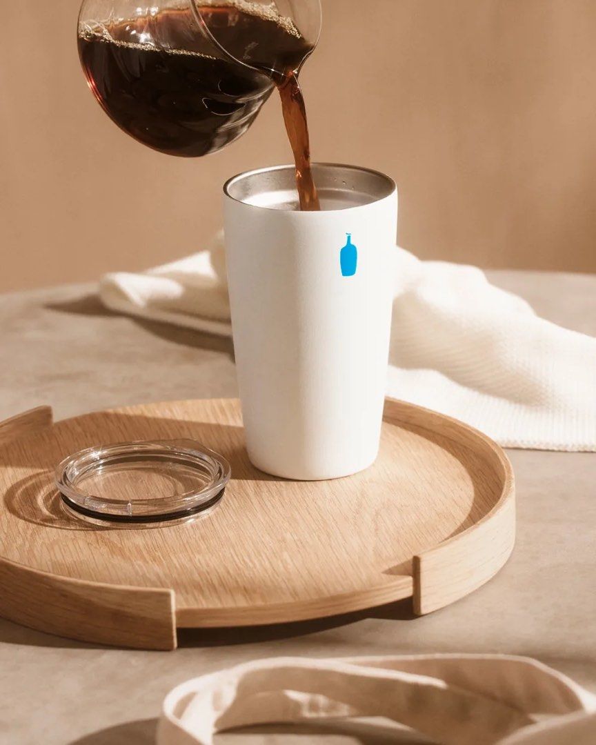 Blue Bottle MiiR Commuter Cup - Double-Walled & Vacuum Insulated, Suitable for Hot & Cold Beverages, Easy to Clean & Car-Cup-Holder Friendly