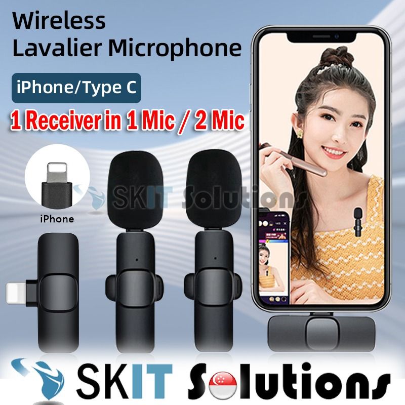 Bluetooth mic for 2024 phone video recording
