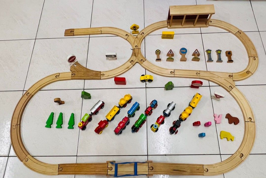 Carousel mega wooden train 2025 set