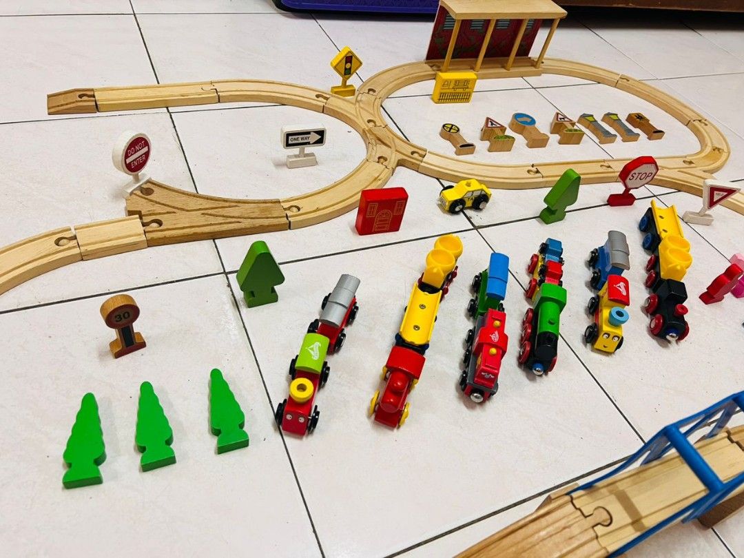 Carousel mega wooden train set best sale