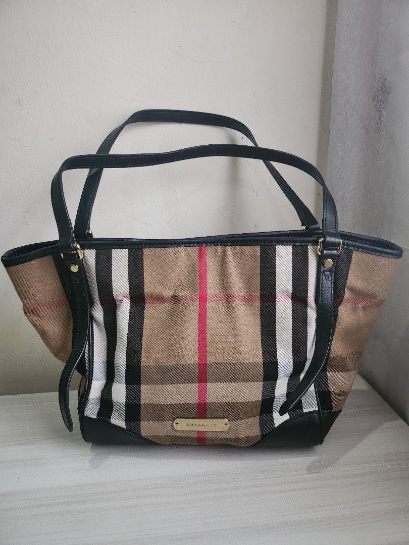 Burberry Small Bridle House Check Tote Bag Luxury Bags Wallets