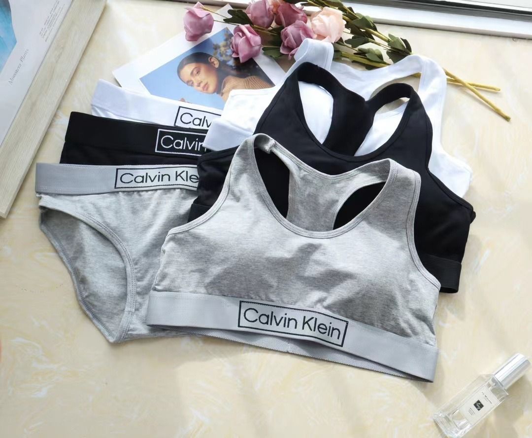 Calvin Klein CK sport bra 運動內衣灰色, 女裝, 運動服裝- Carousell