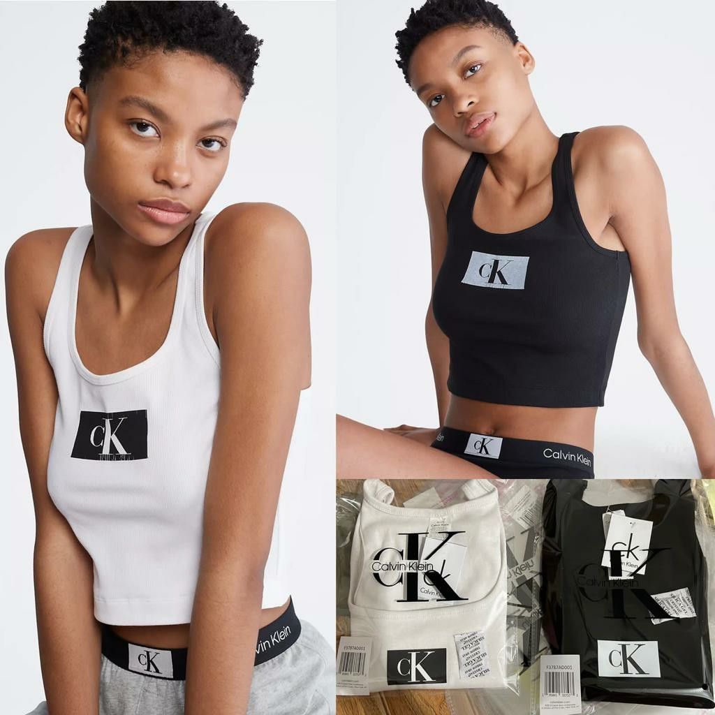 Calvin Klein logo cotton basic tanktop Olah Raga Baju Olahraga