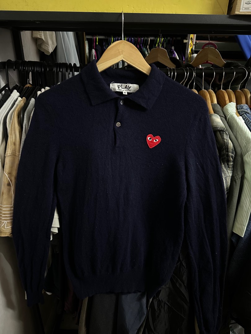 CDG Play Collar Jumper Men s Fashion Tops Sets Tshirts Polo