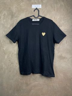 CDG PLAY GOLD HEART TEE