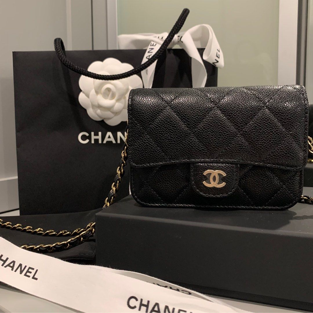 Chanel classic mini clutch with chain, Luxury, Bags & Wallets on Carousell