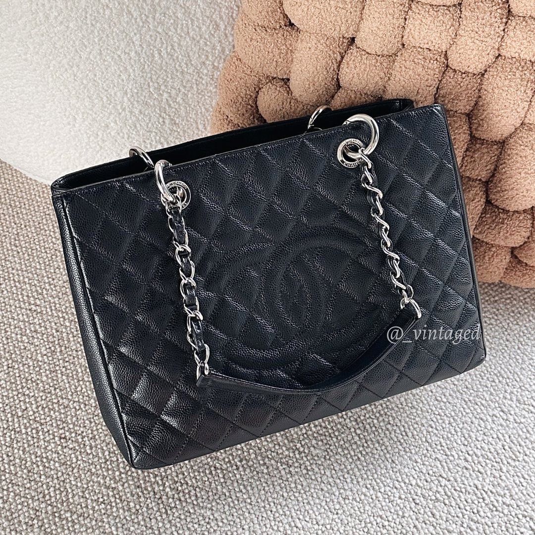 Chanel Grand Shopping Tote (GST) in Black Caviar SHW