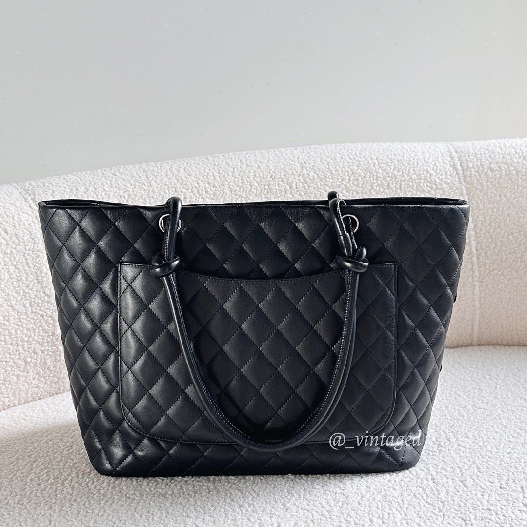Chanel Vintage Cambon Ligne Zipped Tote Bag in Black Lambskin SHW, Luxury,  Bags & Wallets on Carousell