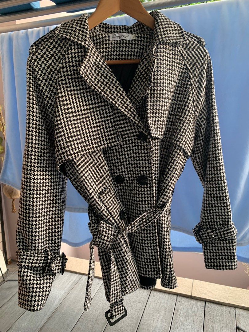 White house black market plaid coat shop