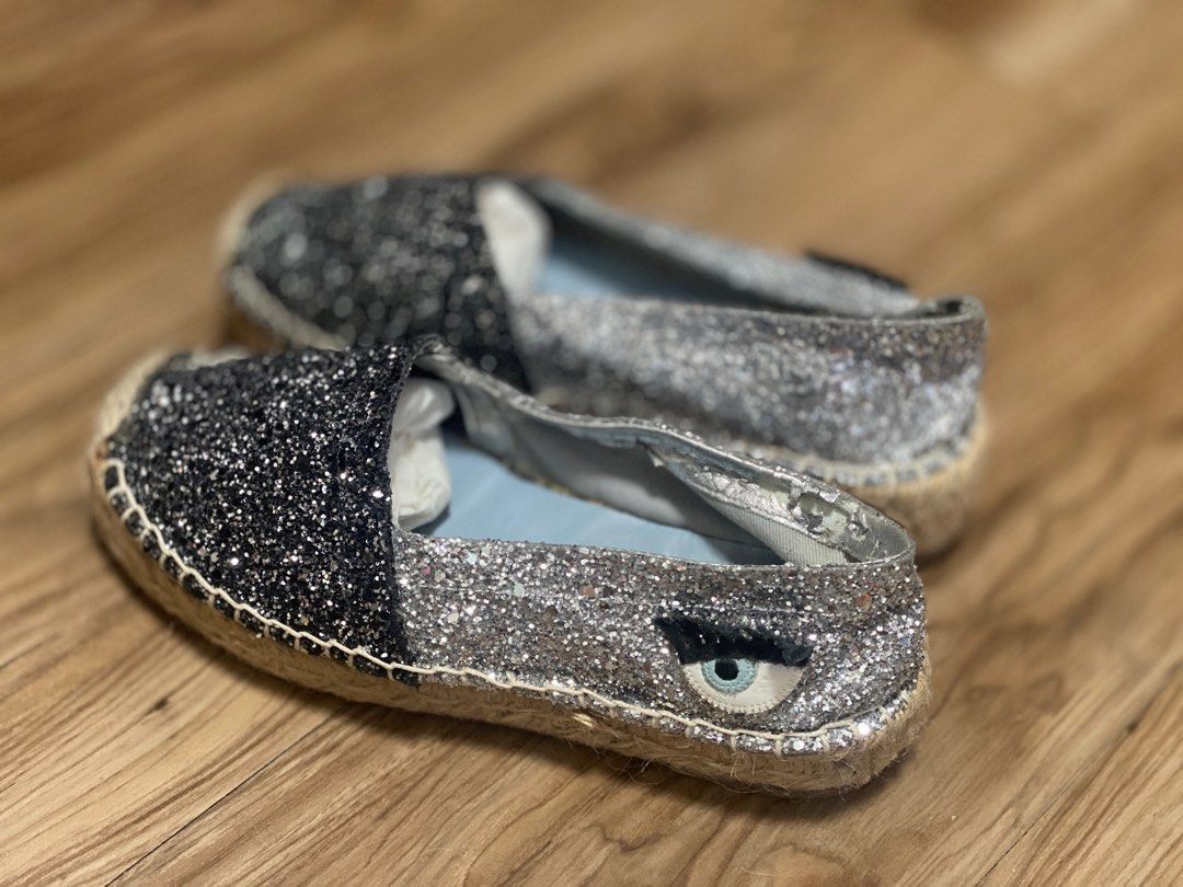 Chiara Ferragni Espadrilles Size 36 (Category: Sandals) located in Manila. Submitted by adeth8 (Listing ID 1251746793, Image 1). Description: Used a few times No box or dustbag RFS: Big on me, this is size 36 but fits like 37 NO LOWBALLERS!! THIS COSTS MORE THAN 10K pesos!!.