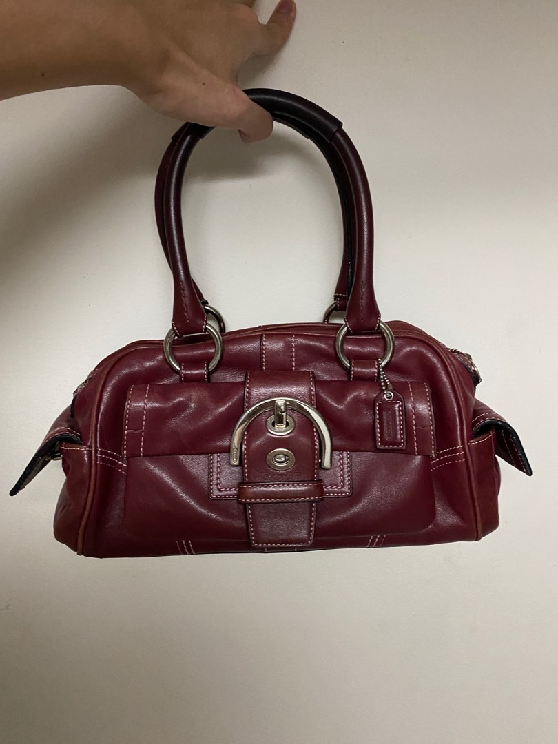 Coach burgundy hotsell purse