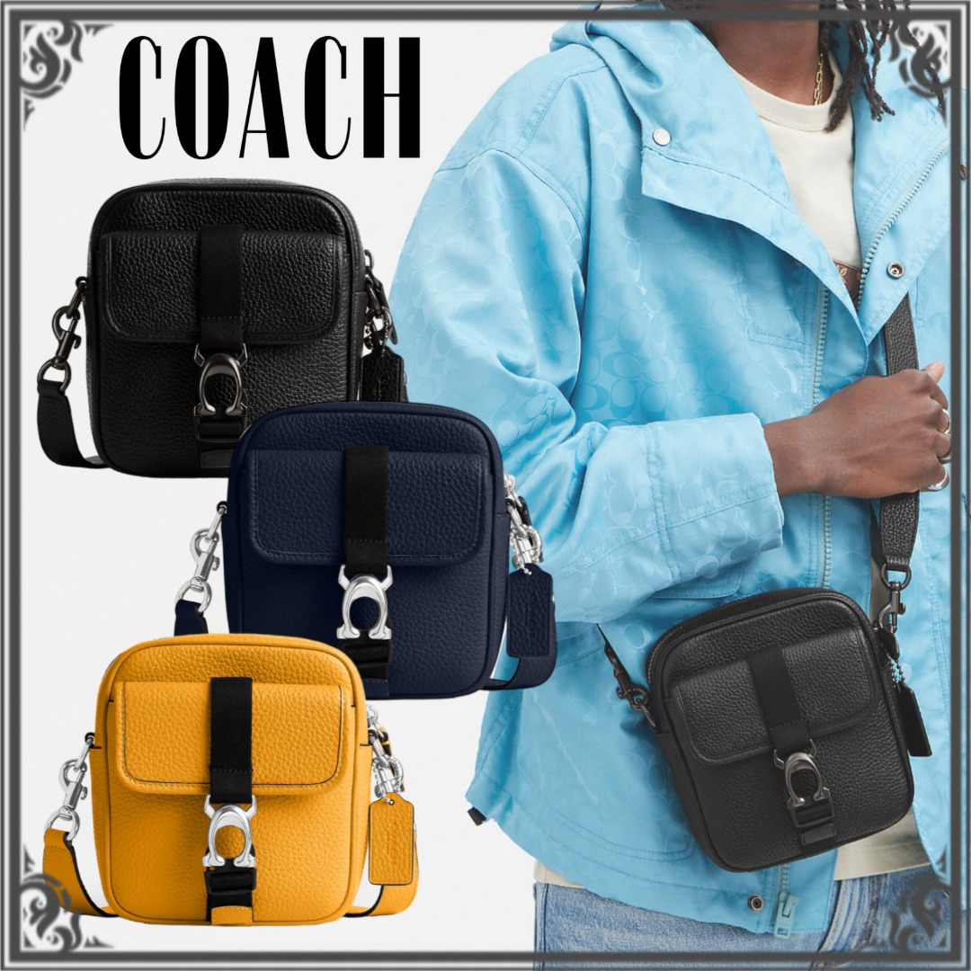 Coach Beck Pebble Leather Crossbody Bag - Deep Blue