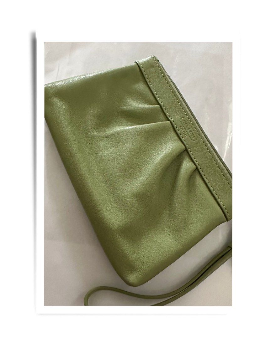 Green leather store purses for sale