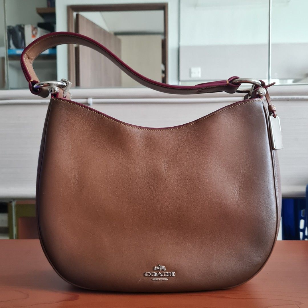 Coach Hobo Nomad Saddle Burnished Glovetanned