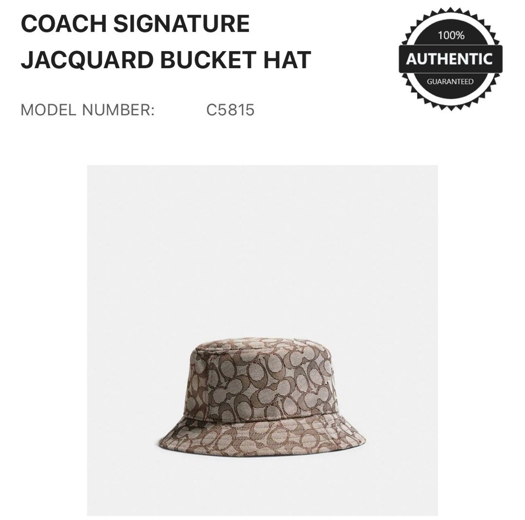 Coach Jacquard Bucket Hat, Luxury, Accessories on Carousell