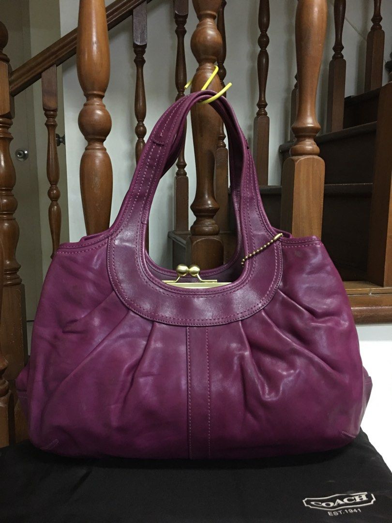 Purple coach hobo best sale bag