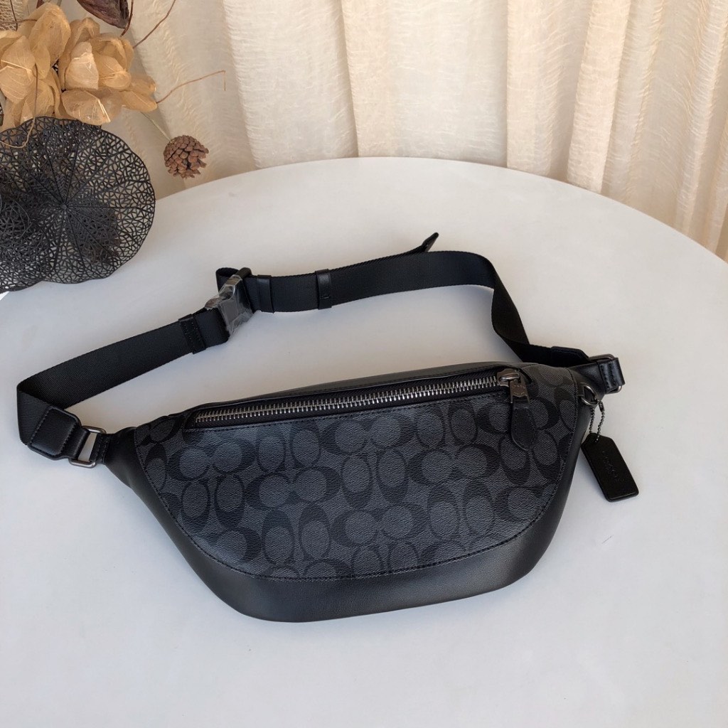 Coach Waistbag Signature Black on Carousell