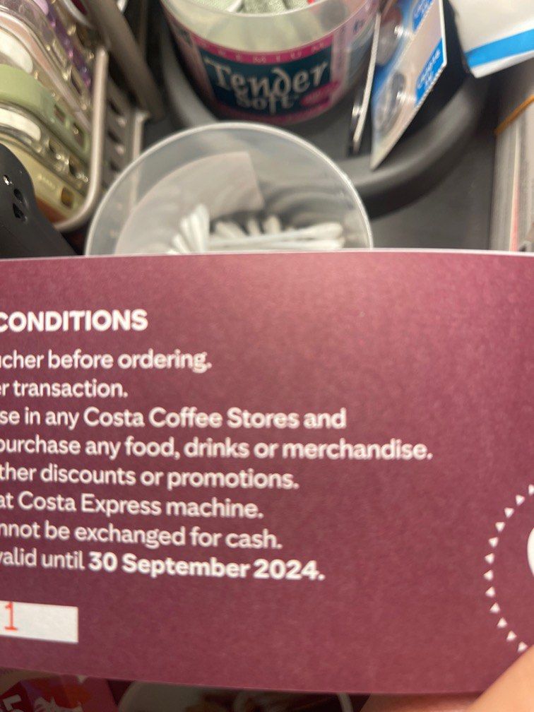 COSTA COFFEE VOUCHER, Tickets & Vouchers, Vouchers on Carousell