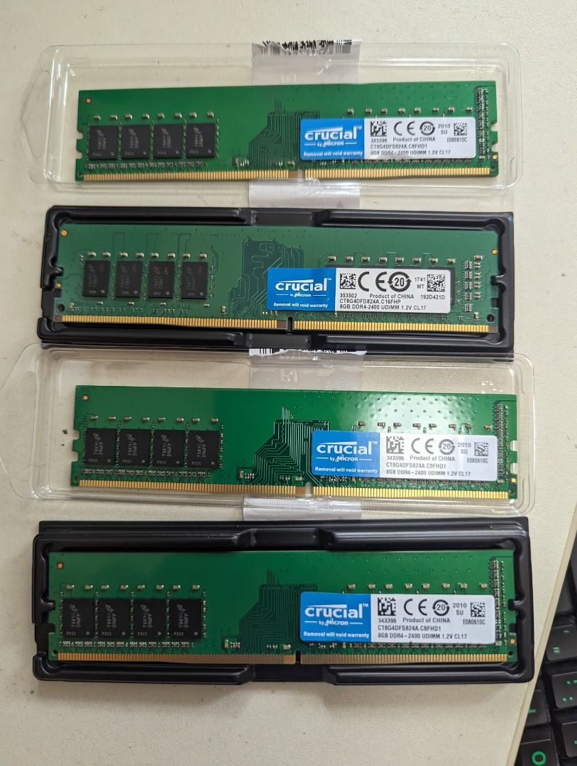 Crucial RAM 8GB DDR4 2400 MHz CL17 Desktop Memory CT8G4DFS824A Green/Black  at