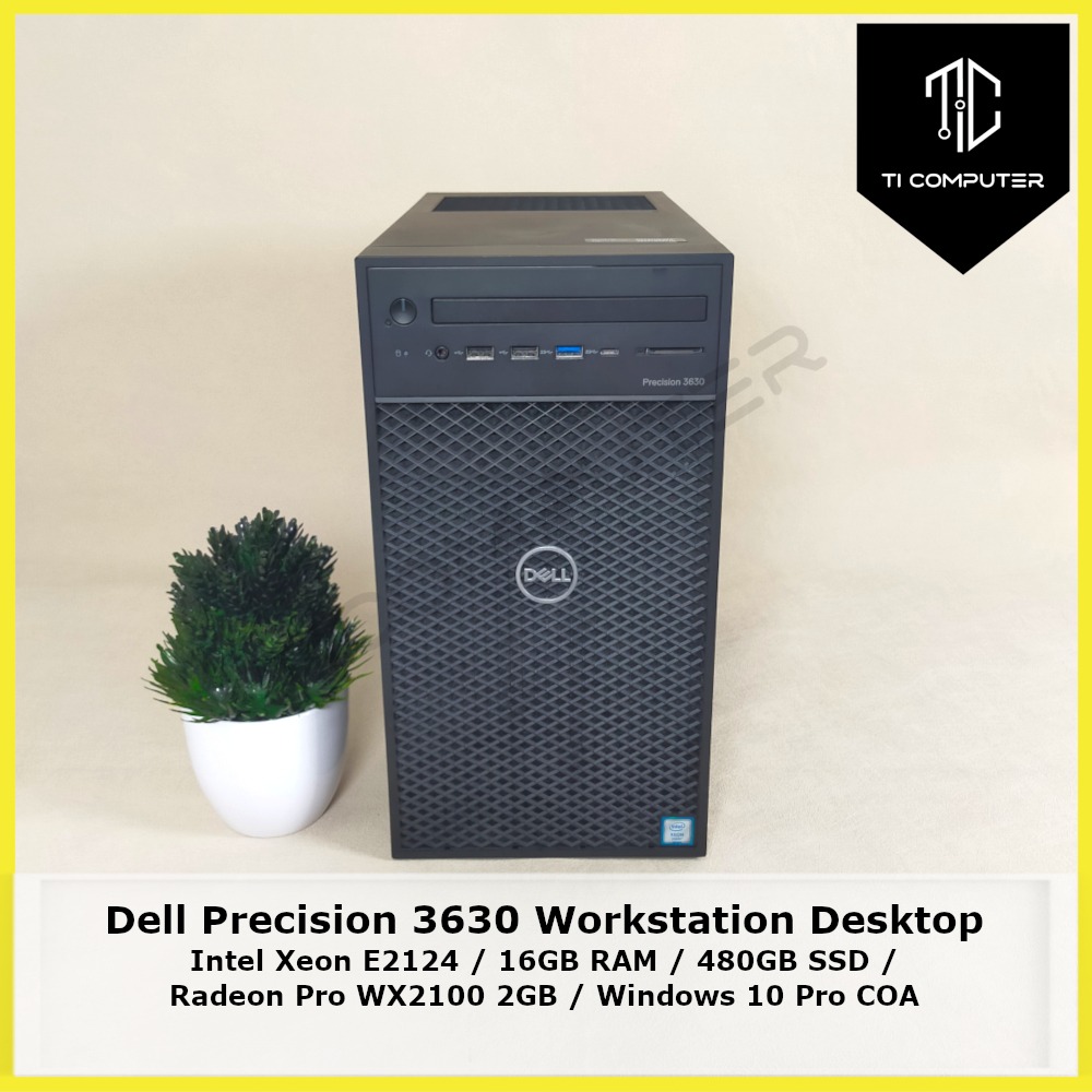Dell Precision 3630 Workstation Intel Xeon E2124 3.3GHz 16GB RAM 480GB