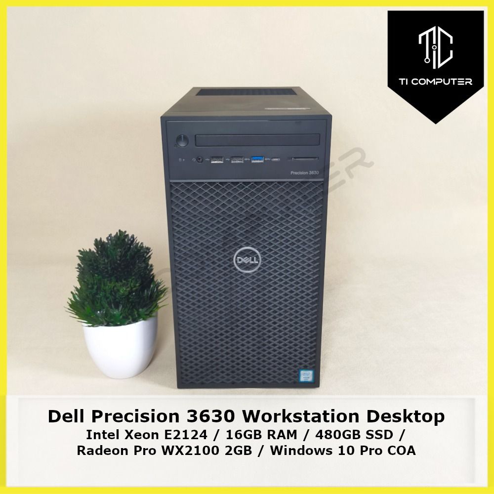 Dell Precision 3630 Workstation Intel Xeon E2124 3.3GHz 16GB RAM 480GB SSD  Radeon Pro WX2100 2GB Graphic Refurbished Desktop PC, Computers  Tech,  Desktops on Carousell