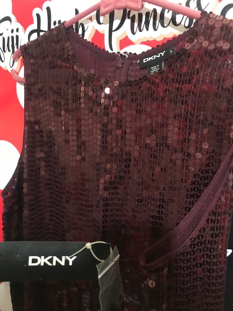 DKNY sequin, Fesyen Wanita, Muslim Fashion, Atasan di Carousell
