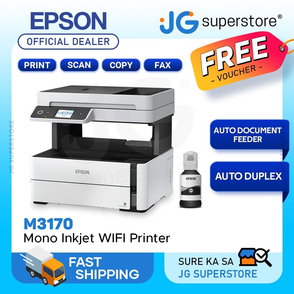 Epson EcoTank M3170 Multifunctional Mono Inkjet Printer with Print