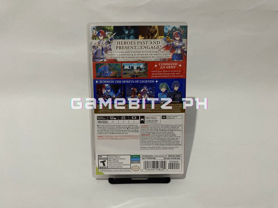 Fire Emblem Engage Nintendo Switch Lite Oled Game (Category: Nintendo) located in Tarlac. Submitted by gamebitzph (Listing ID 1251731177, Image 2). Description: Fire Emblem Engage for Nintendo Switch/Lite/Oled Pre-owned/Used The game cartridge has been tested and working location: Tarlac area shipping: J&T or LBC (payment first via gcash or bank account. buyer will shoulder the shipping fee) COD is also available Message us for any inquiries, mor