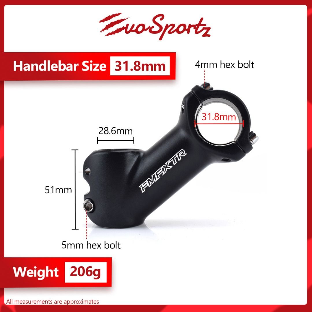 Angled sales bike stem