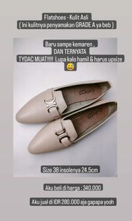 For SALE Flatshoes kulit asli