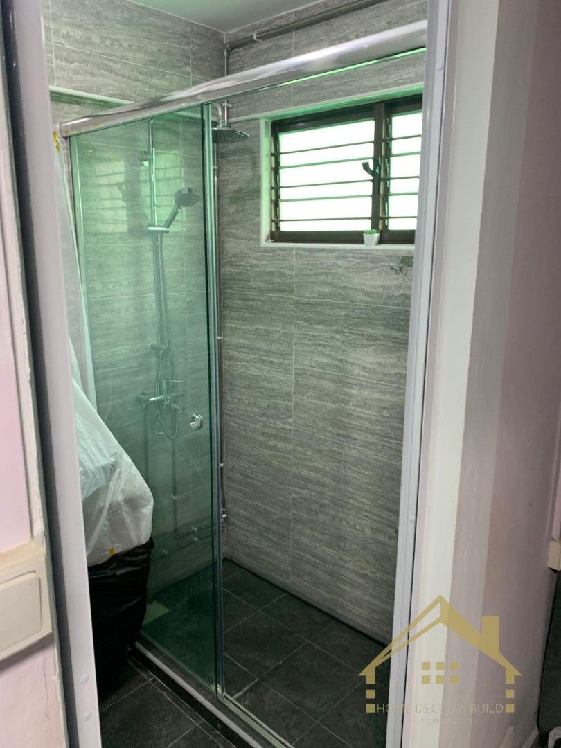 👍Frameless 1 Fixed 1 Slide Shower Screen 👍63109553481859115