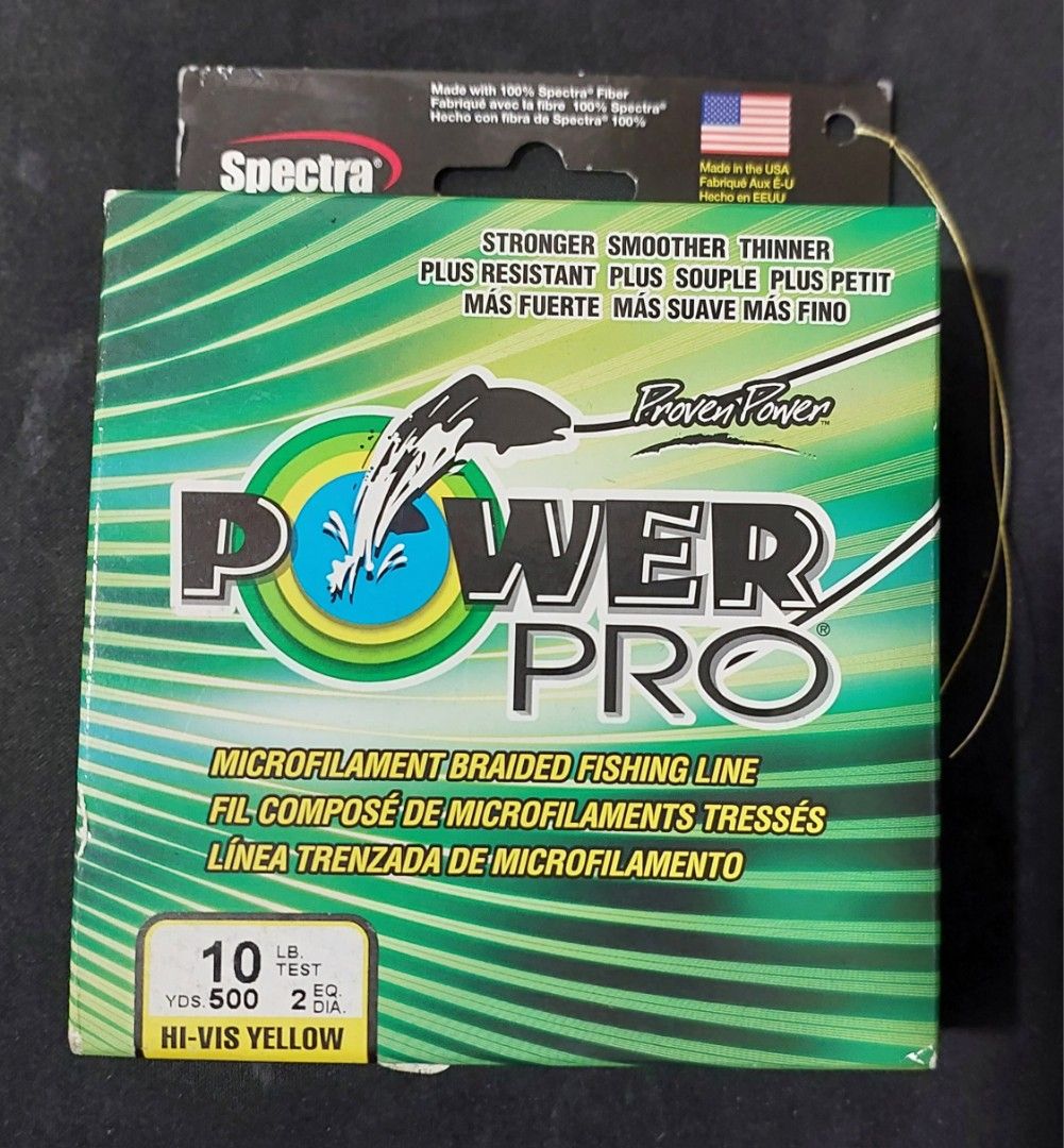 FS: Fishing PowerPro Braided Spectra Line 10lb 500yds Yellow color, Sports  Equipment, Fishing on Carousell