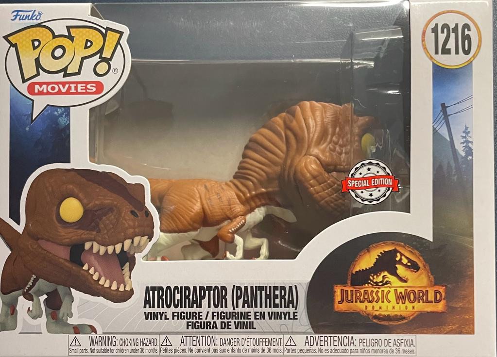 Funko Pop! Jurassic World : Atrociraptor (Panthera) #1216 SPECIAL ...