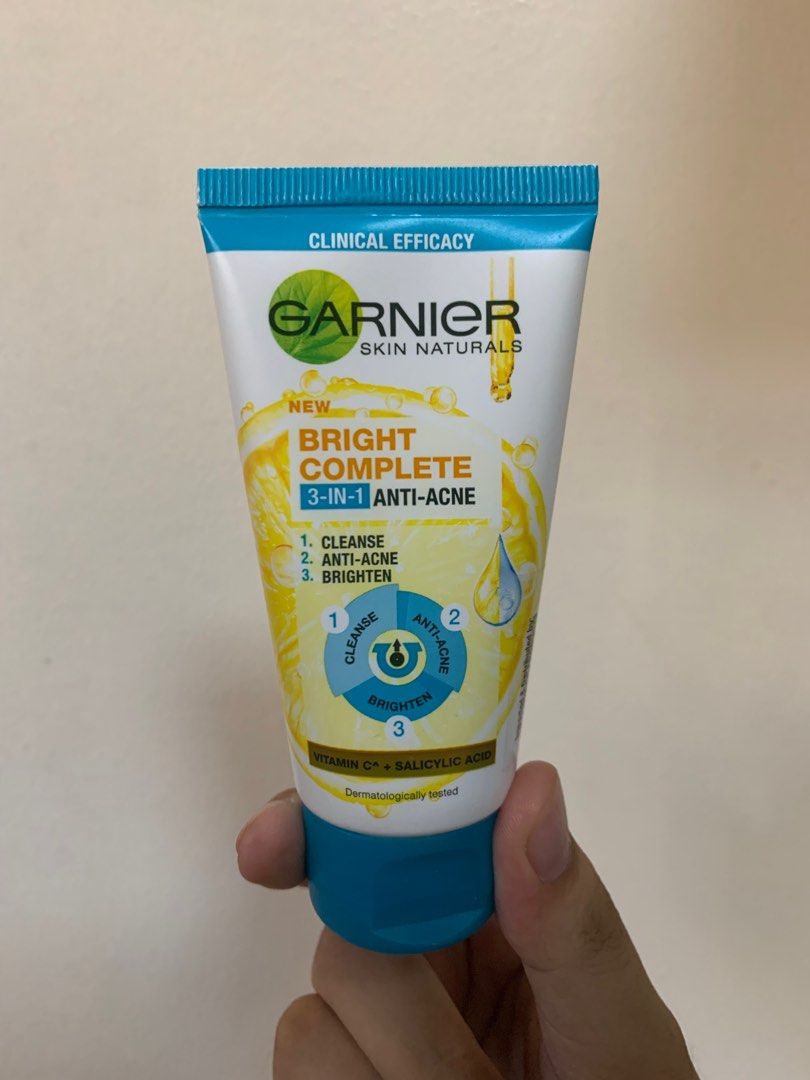 Garnier 3in1 Anti Acne Cleanser, Beauty & Personal Care, Face, Face