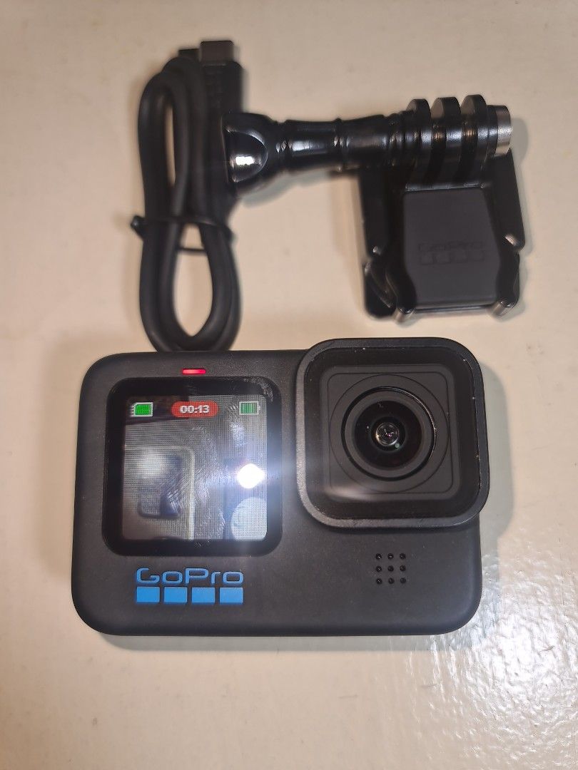GoPro HERO 10 (Category: Video Cameras) located in Makati City. Submitted by harvesting_game (Listing ID 1251654629, Image 3). Description: GoPro HERO 10 camera complete with 1 battery pack, charging cable, camera mount, and carrying case. used this twice only. Great camera for still shots or video use. Perfect for action/sports shots. Takes very stable video footage. Very handy and compact. You can carry it in your pocket. Lightweight. May be at