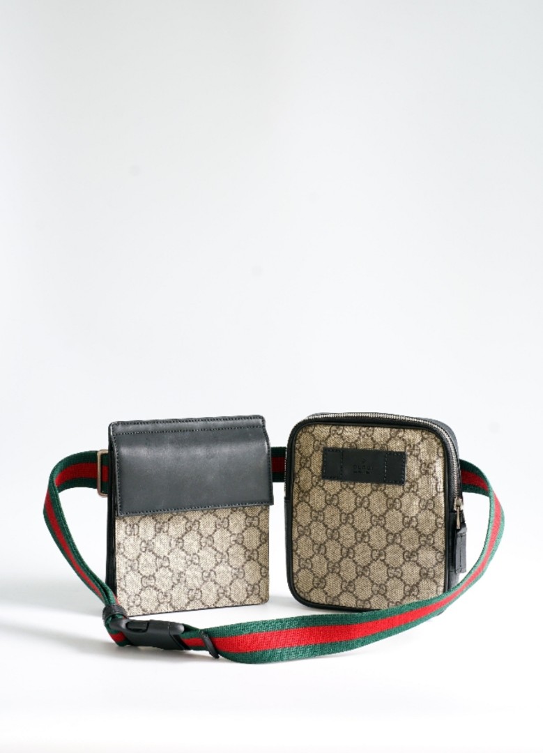 Gucci GG Supreme Double Web Belt Bag — LSC INC