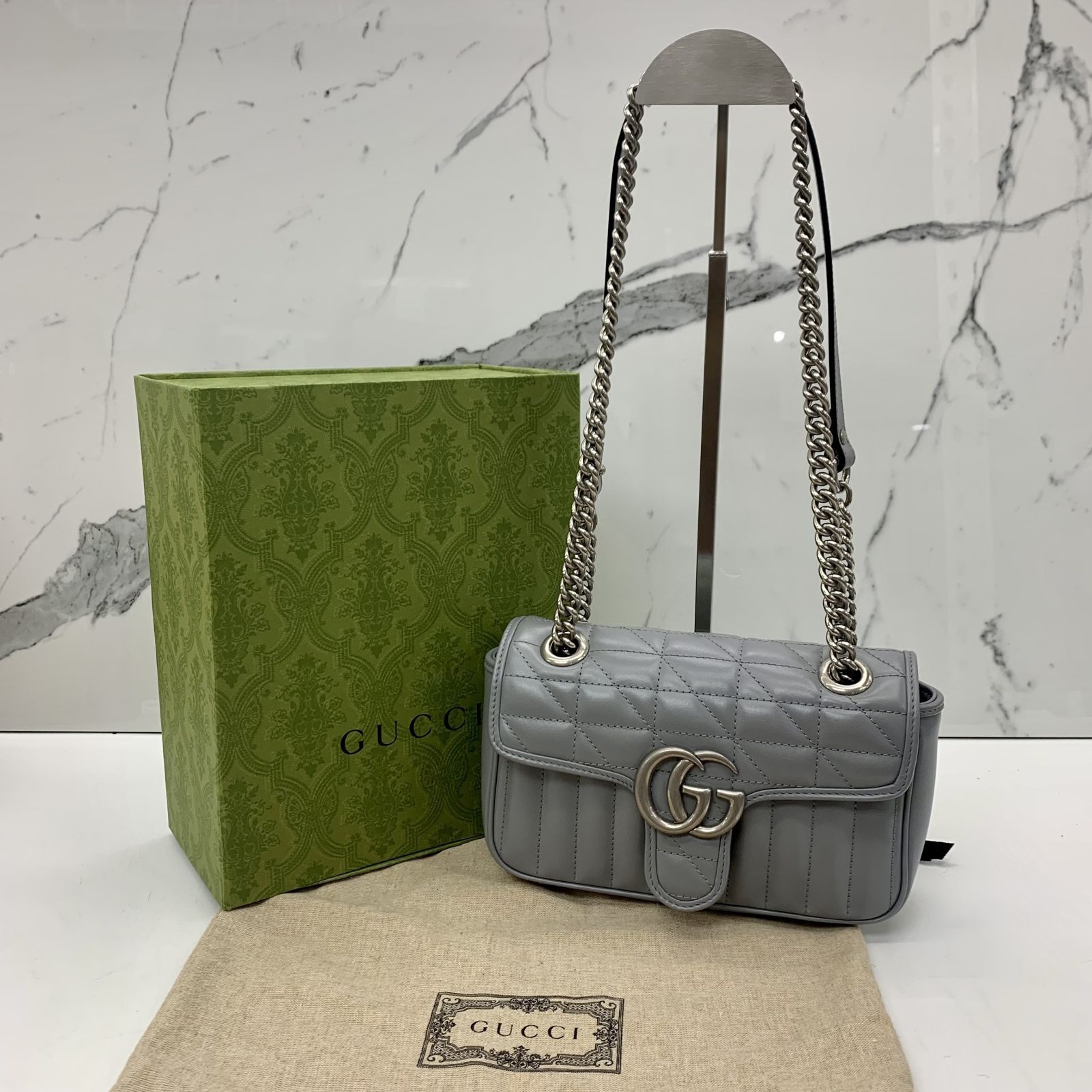 Gucci marmont grey hotsell