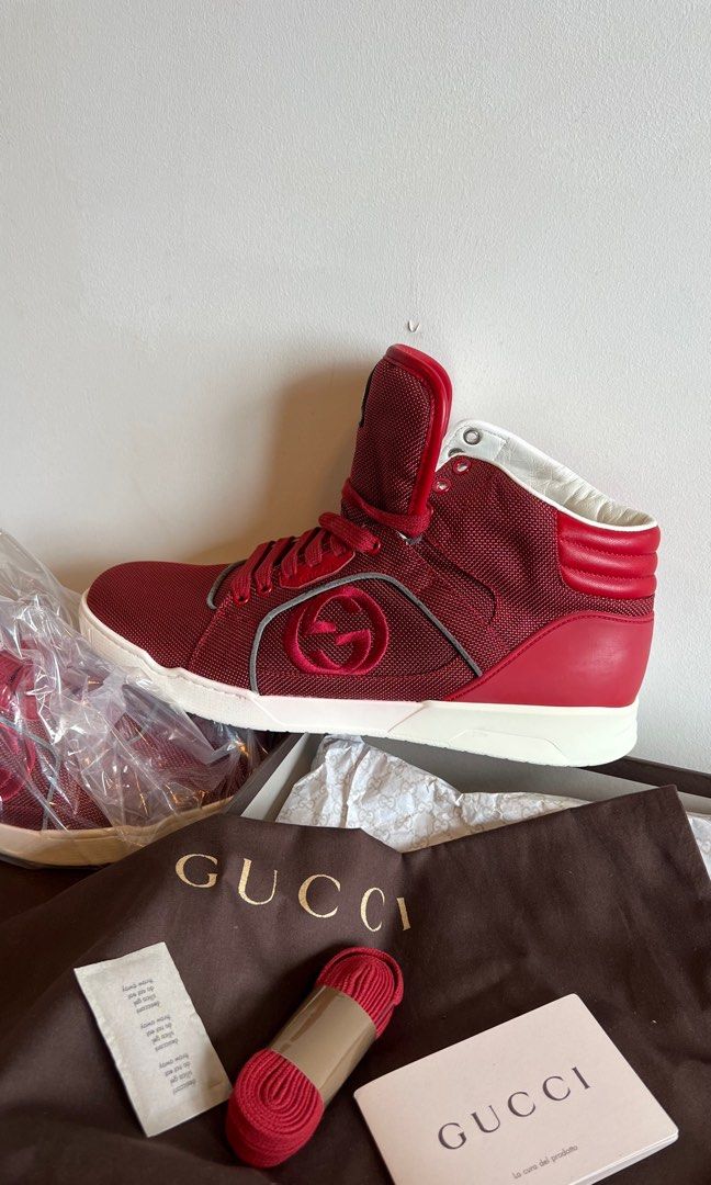 Gucci red high tops store