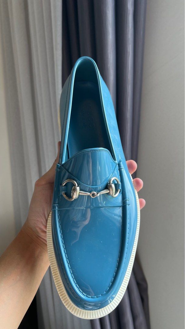 Gucci rubber horsebit best sale loafer