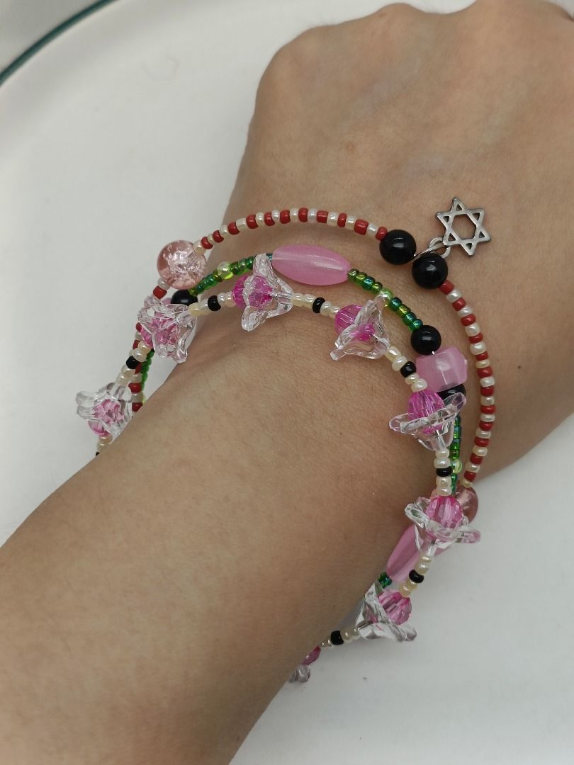 Dark pink bracelets outlet