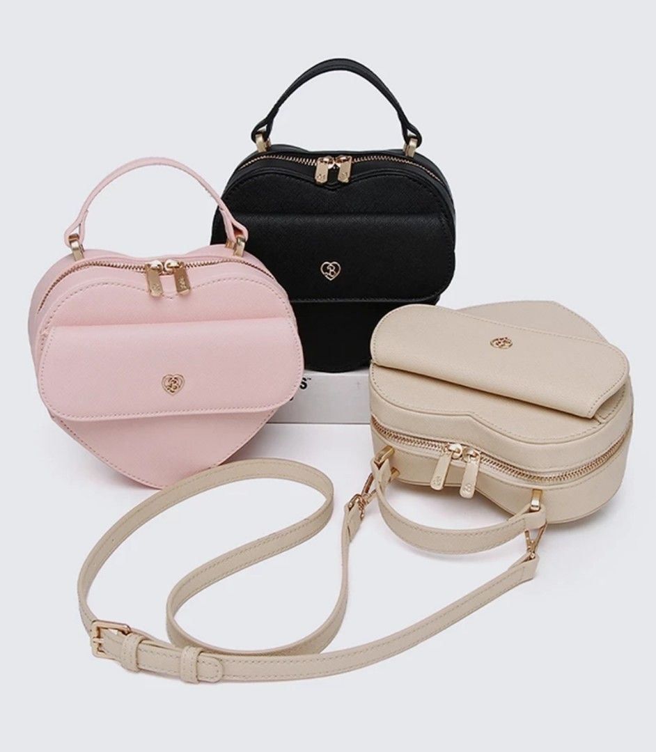 Heart Crossbody Bags in Cream Women s Fashion Bags Wallets