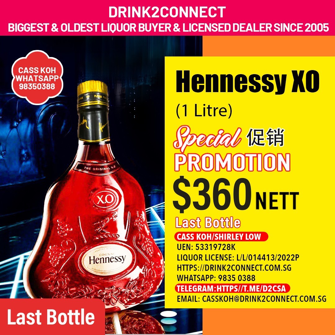 HENNESSY X.X.O Cognac, Food & Drinks, Alcoholic Beverages on Carousell