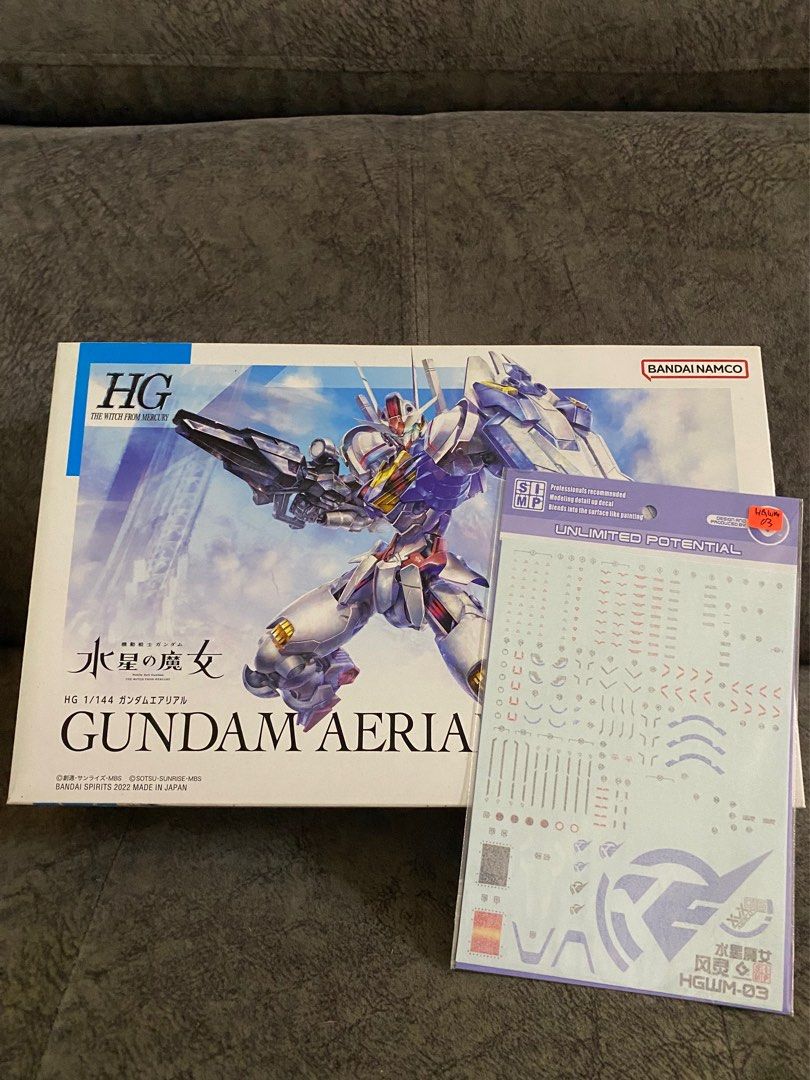 Hg Gundam Aerial + Evo decal, Hobbies & Toys, Toys & Games on Carousell