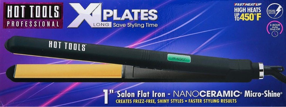 HOT TOOLS 1 Flat Iron Extra Long Plate