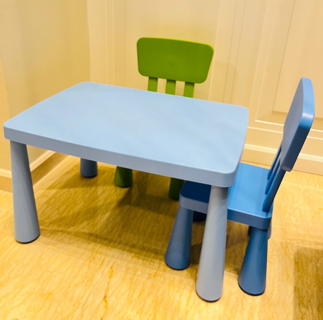 IKEA table, chair and stool set, Babies & Kids, Baby Nursery & Kids