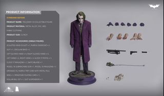 Inart Joker The Dark Knight Sculpted Hair not Hot Toys