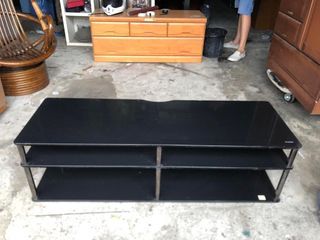‼️JAPAN FURNITURE BLACK DUCO 3-TIER TV RACK IN GOOD CONDITION‼️